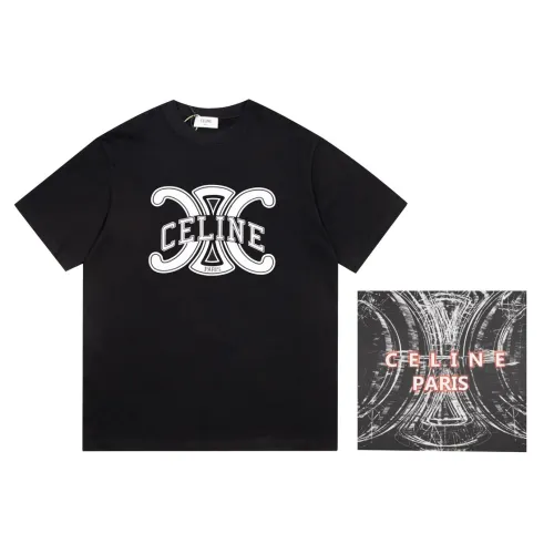 Celine Luxury Brand Women Mens Short Sleeve T-Shirt   