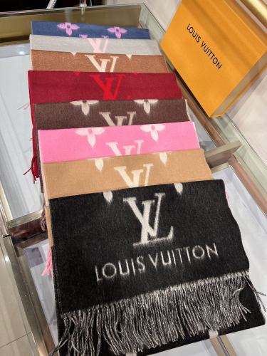 Louis Vuitton Scarves Men Womens Fashion Scarf with Original Box   