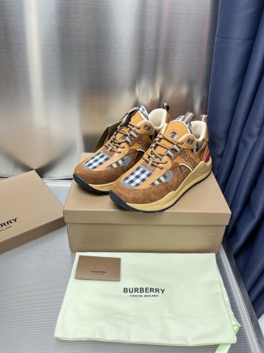 Burberry Men Shoes Fashion Sneakers Luxury Brand Vintage Cotton Sneaker with Original Box