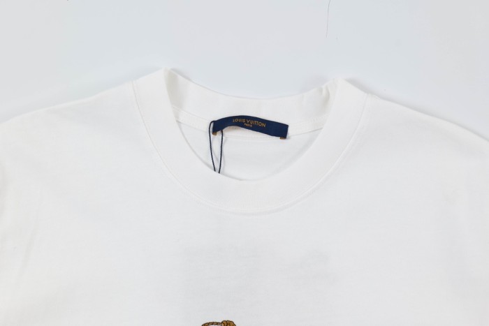 Louis Vuitton Luxury Brand Men Womens Short Sleeve T-Shirt Graphic Embroidered Cotton T-Shirt 1AFXNO   