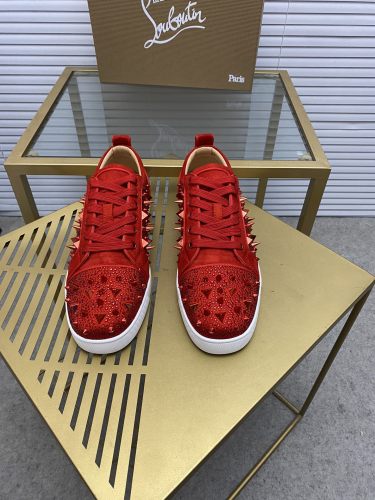 Christian Louboutin Mens Shoes Sneakers Luxury Brand Red Bottom Design Sports Footwears with Original Box