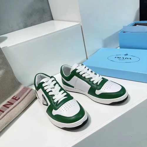 Prada Mens Shoes Casual Luxury Brand Breathable Sneakers with Original Box Downtown leather sneakers 2EE364_3LKG_F098Z Whatsapp 
