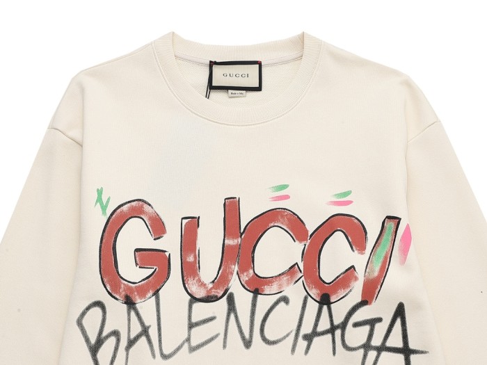 Gucci x Balenciaga Womens Mens Sweatshirt Luxury Brand Mens Sweatshirt   