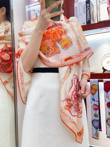 Hermes Scarves Womens Fashion Scarf Shawl 143