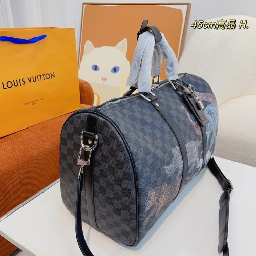 Louis Vuitton Womens and Mens Unisex Bags Luxury Brand LV Keepall Bandoulière 45 Fashion Design Travel Bag