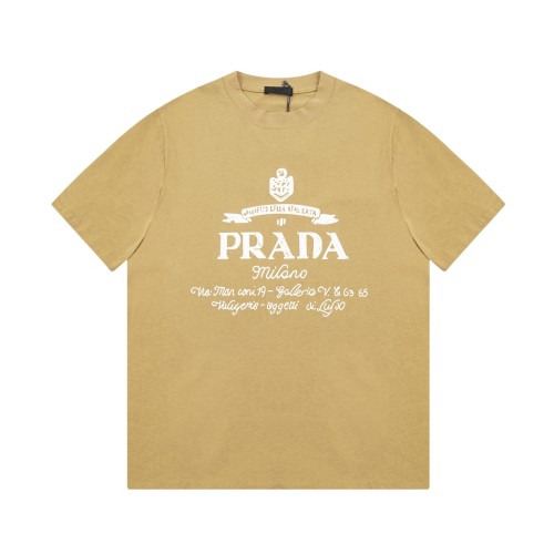Prada Luxury Brand Women Mens Short Sleeve T-Shirt   