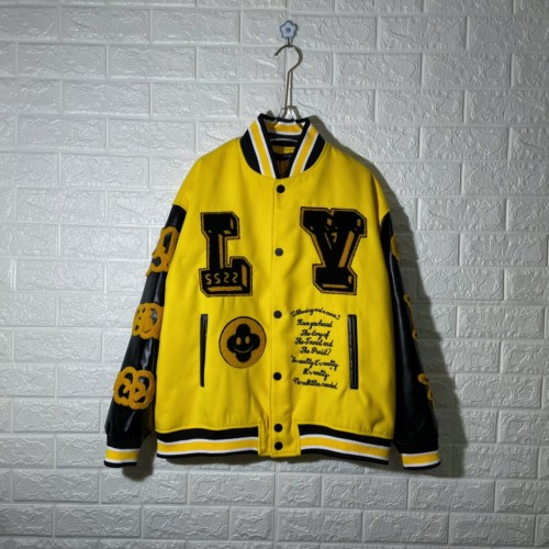 Louis Vuitton Men Womens Jackets Coat Luxury Brand Mens Jackets Varsity Blouson Top Quality   