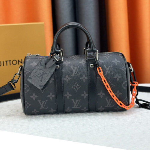 Louis Vuitton Womens and Mens Unisex Bags Luxury Brand LV Keepall Bandoulière 25 Fashion Design Travel Bag  