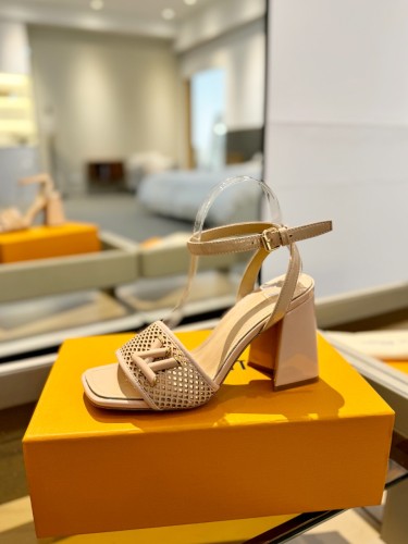Louis Vuitton Womens Shoes Sandals High Heel 8cm Luxury Brand with Original Box  