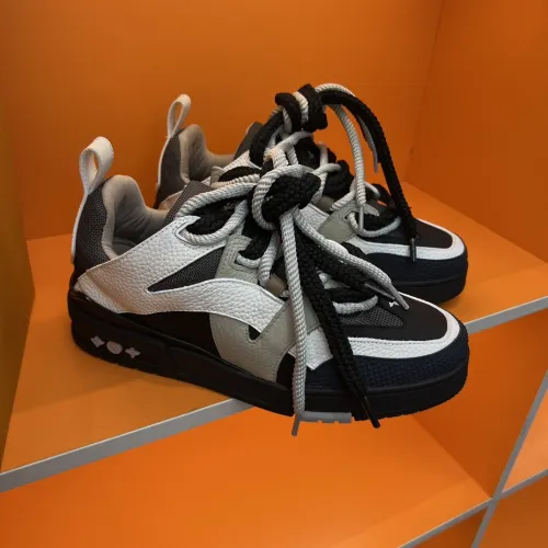 Louis Vuitton Mens Shoes Fashion Sneakers Design Luxury Brand LV TRAINER Skate SNEAKER Mix of materials with Original Box 1AB9XJ  