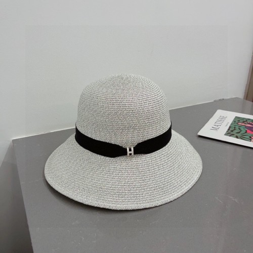 Hermes Womens Hats Luxury Brand Design Hermes Bucket Hat Straw Hat with Original Box  
