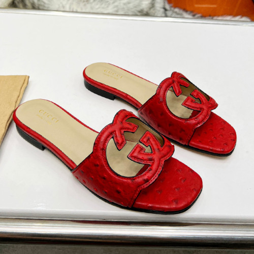 Gucci Womens Shoes Slippers Gucci WOMEN'S INTERLOCKING G CUT-OUT SANDAL Luxury Brand with Original Box 694451 US000 2535  
