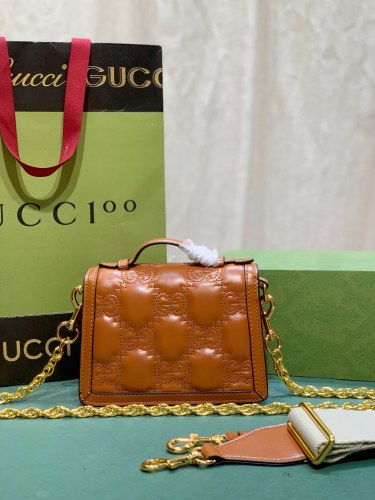 Gucci Womens Messenger Shoulder Bags Luxury Brand Fashion Bags GG matelassé small top handle bag  