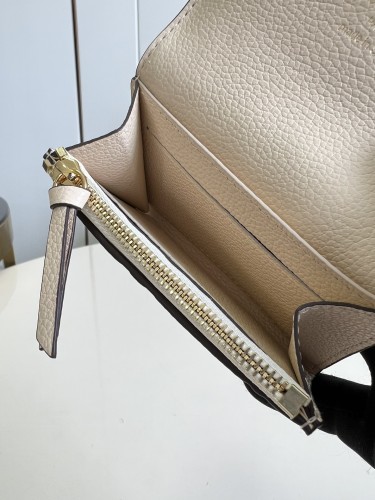 Louis Vuitton Mens Womens Wallets Purse Luxury Brand Rosalie Coin Purse with Original Box M81445 Crème Beige Monogram Empreinte embossed supple grained cowhide leather