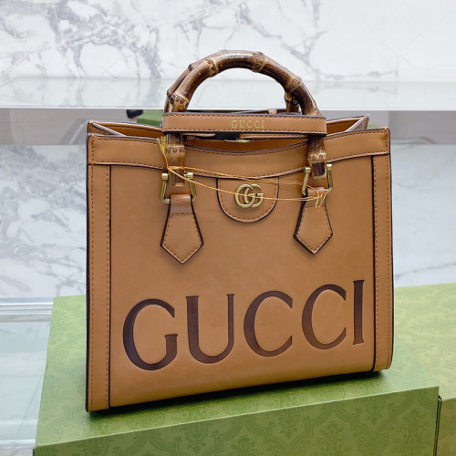 Gucci Womens Bags Shoulder Handbag Luxury Brand Gucci Diana mini tote bag in leather 702732 U3ZDT 5479