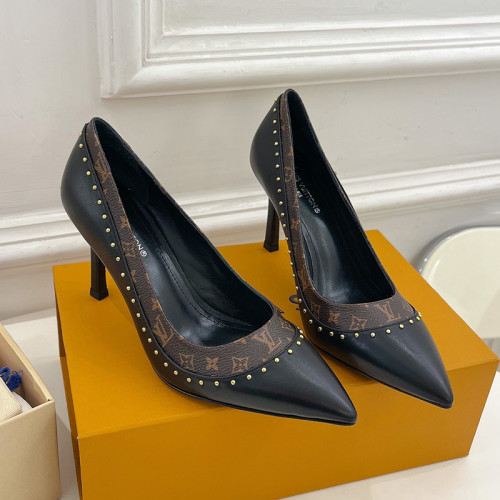 Louis Vuitton Womens Shoes Pumps Sandals Leather Design Luxury Brand CHERIE PUMP with Original Box 8cm Heel