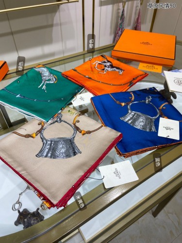 Hermes Scarves Womens Fashion Scarf Shawl 267