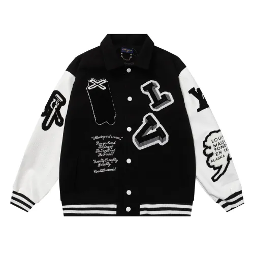 Louis Vuitton Men Womens Jackets Coat Luxury Brand Mens Jackets Varsity Blouson Top Quality   
