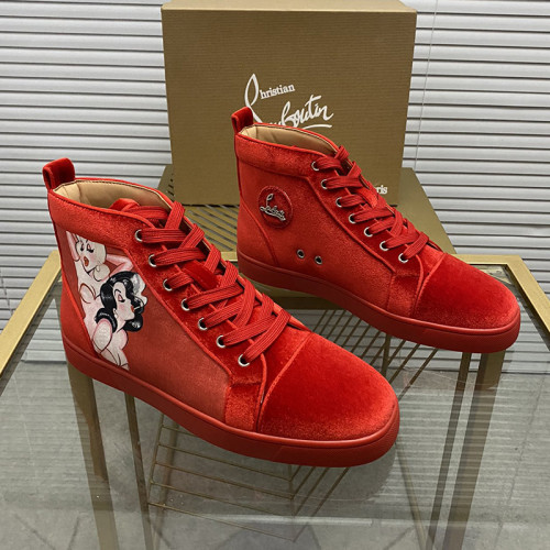 Christian Louboutin Mens Shoes Sneakers Luxury Brand Red Bottom Design Sports Footwears with Original Box