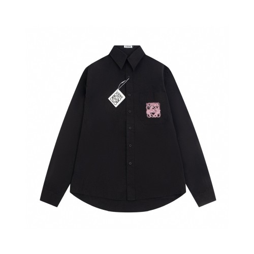 Loewe Women Mens Long Sleeve Shirts Luxury Brand Mens Shirt Top Quality   T02