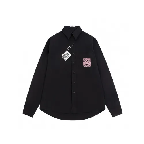 Loewe Women Mens Long Sleeve Shirts Luxury Brand Mens Shirt Top Quality   T02