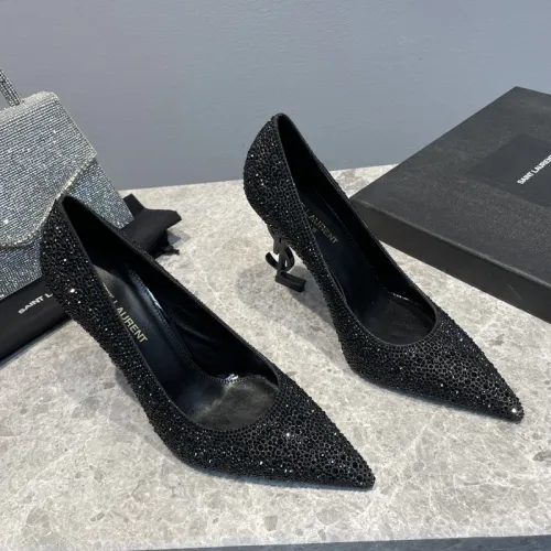 Saint Laurent YSL Womens Shoes Sandals Cassandra Monogram High Heel 10.5cm with Original Box  