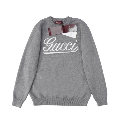 Gucci Men Womens Sweater Luxury Brand Womens Knitwear WOOL SWEATER WITH GUCCI INTARSIA 795347 XKD74 1423 Top Quality   