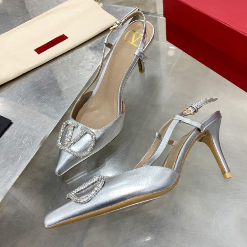 Valentino Garavani Women Fashion Shoes Pumps Luxury Brand Vlogo Signature Calfskin with Original Box 7cm Heel Whatsapp 