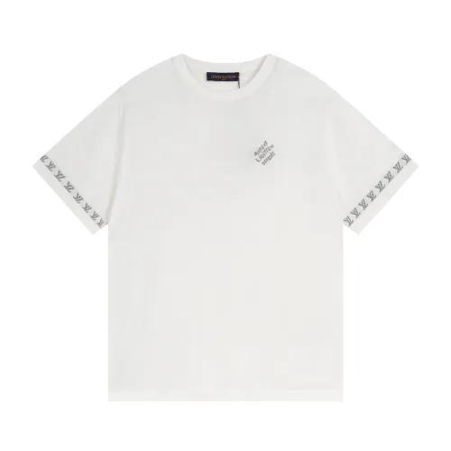 Louis Vuitton Luxury Brand Men Womens Short Sleeve T-Shirt Short-Sleeved Cotton Crewneck 1AFQSE   