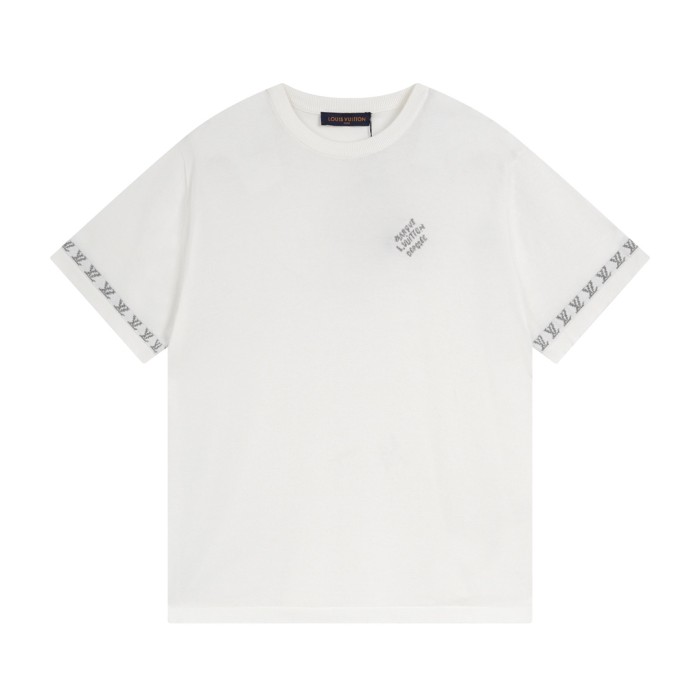 Louis Vuitton Luxury Brand Men Womens Short Sleeve T-Shirt Short-Sleeved Cotton Crewneck 1AFQSE   