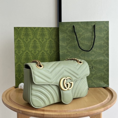 Gucci Womens Bags Shoulder Messenger Bag Luxury Brand Gucci GG Marmont matelassé small bag with Original Box 443497 DTDIT 9022