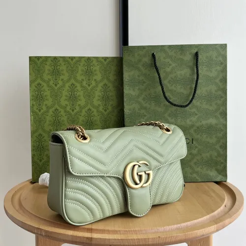 Gucci Womens Bags Shoulder Messenger Bag Luxury Brand Gucci GG Marmont matelassé small bag with Original Box 443497 DTDIT 9022