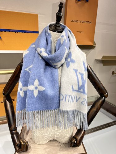 Louis Vuitton Scarves Men Womens Fashion Scarf with Original Box   