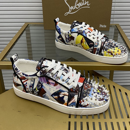 Christian Louboutin Mens Shoes Sneakers Luxury Brand Red Bottom Design Sports Footwears with Original Box