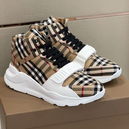Burberry Men Shoes Fashion Sneakers Luxury Brand Vintage Cotton Sneaker with Original Box