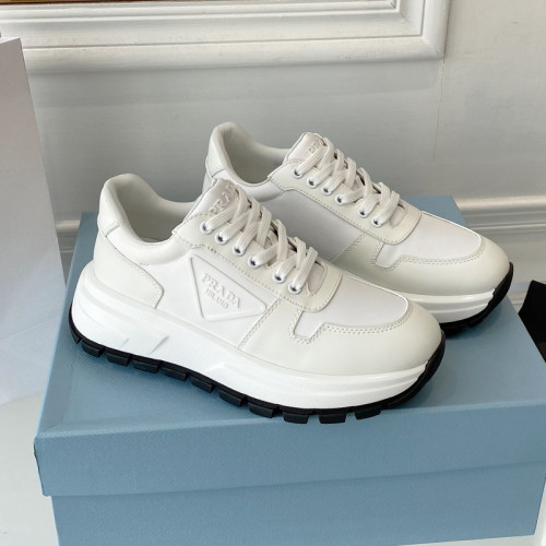 Prada Mens Shoes Casual Luxury Brand Breathable Sneakers with Original Box Downtown leather sneakers 2EE364_3LKG_F098Z with Original Box Whatsapp 