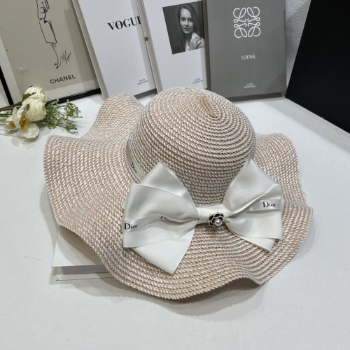 Dior Womens Straw Hat Luxury Brand Design Dior Cap with Original Box  