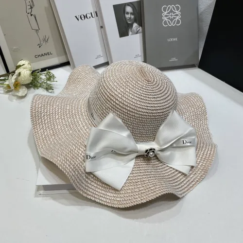 Dior Womens Straw Hat Luxury Brand Design Dior Cap with Original Box  