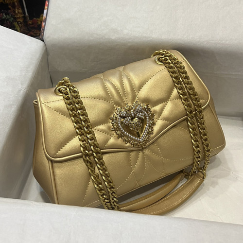 Dolce&Gabbana Womens Bags Shoulder Bag in quilted nappa leather Luxury Brand with Original Box  