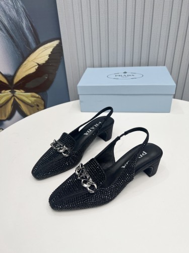 Prada Womens Shoes Sandals Casual Luxury Brand Pumps 4.5cm Heel with Original Box Whatsapp 