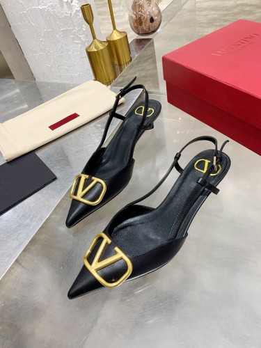Valentino Garavani Women Fashion Shoes Pumps Luxury Brand Vlogo Signature Calfskin with Original Box 4cm Heel