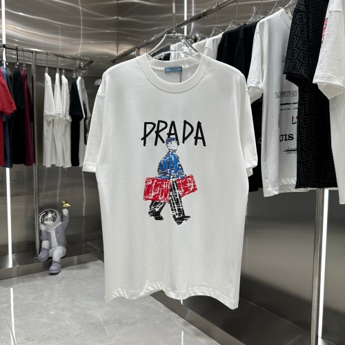 Prada Luxury Brand Men Womens Short Sleeve T-Shirt   