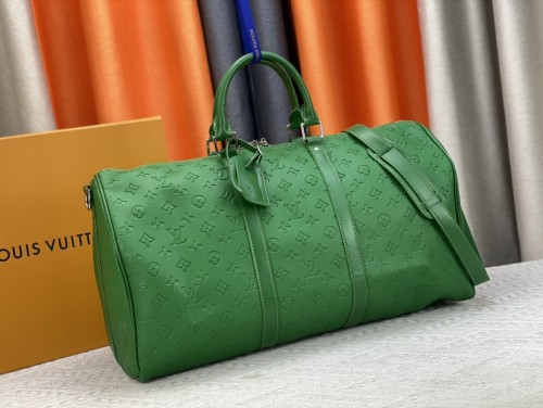 Louis Vuitton Womens and Mens Unisex Bags Luxury Brand LV Keepall Bandoulière 50 Fashion Design Travel Bag
