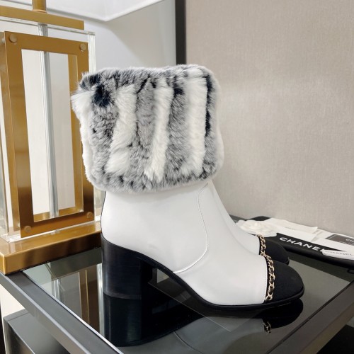 Chanel Womens Shoes Boots Luxury Brand Design with Original Box Women Fashion Ankle Boots Booties 6.5cm Heel
