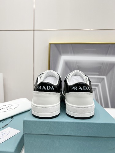Prada Mens Shoes Casual Luxury Brand Breathable Sneakers with Original Box Downtown leather sneakers 2EE364_3LKG_F0964