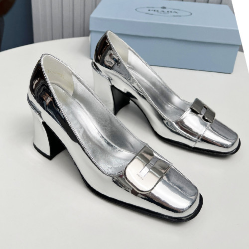 Prada Womens Shoes Casual Luxury Brand Pumps 8.5cm Heel with Original Box Whatsapp 