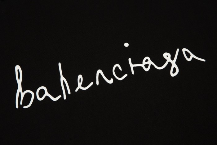 Balenciaga Womens Mens Long Sleeve Hoodie Sweatshirt Luxury Brand Mens Sweatshirt LOVEY HOODIE OVERSIZED IN BLACK/WHITE 739024TQVV99034   