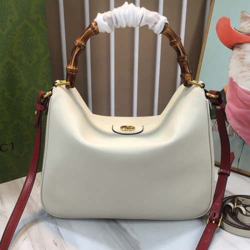 Gucci Womens Bags Shoulder Handbags Luxury Brand Gucci Diana medium shoulder bag in white leather  