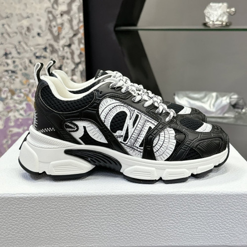 Dior Womens Shoes Sneakers Casual Luxury Brand Dior Chrono Sneaker Mesh and Black Leather-Effect Panels with Original Box KCK414TRM_S10W whatsapp 
