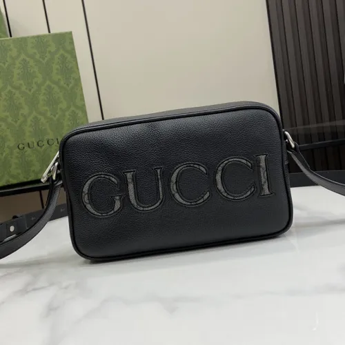Gucci Mens Womens Bags Shoulder Bag Luxury Brand Gucci mini shoulder bag in grey and black GG Supreme with Original Box 768391 FACQF 1247